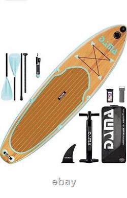 Planche de paddle gonflable DAMA 10'6'' Stand up Paddle Board - Forfait complet Yoga ISUP WOODY