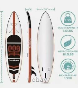Planche de paddle gonflable FunWater SUP Stand Up Paddle Board 11'×33×6 Ultra-Light