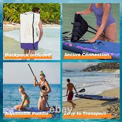 Planche de paddle gonflable Overmont SUP pour adultes, 323x84x15cm avec pagaie ajustable