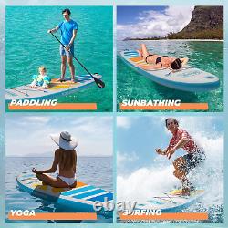 Planche de paddle gonflable Overmont SUP pour adultes, 323x84x15cm & avec réglage