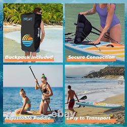 Planche de paddle gonflable Overmont SUP pour adultes, 323x84x15cm & avec réglage