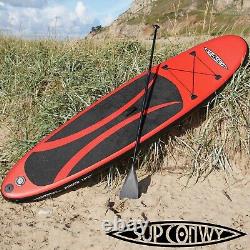 Planche de paddle gonflable SUP Conwy 10'6 Stand Up Rouge avec pagaie, pompe et kit de réparation