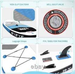 Planche de paddle gonflable SUP Package 10 pieds de long 32 pouces de large 6 pouces d'épaisseur Nouveau