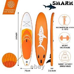 Planche de paddle gonflable SUP Surfboard de 11 pieds avec siège de kayak, pompe et pagaie