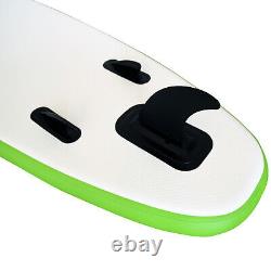 Planche de paddle gonflable SUP de 10 pieds avec accessoires antidérapants ajustables en vert