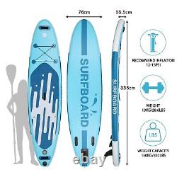 Planche de paddle gonflable SUP de 11 pieds avec siège de kayak, pompe et pagaie