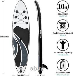 Planche de paddle gonflable Triclicks SUP Stand Up Paddle Board Kit de planche de paddle gonflable 10 pieds