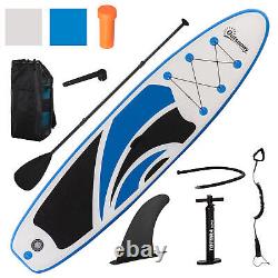 Planche de paddle gonflable de 10 pieds avec revêtement antidérapant, pagaie réglable et sac de transport