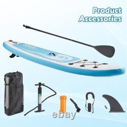 Planche de paddle gonflable de 10 pieds avec support de surf, pont antidérapant et accessoires SUP