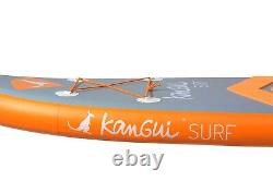 Planche de paddle gonflable de 11 pieds (335 cm) avec pagaie, sac à dos et support de surf haut