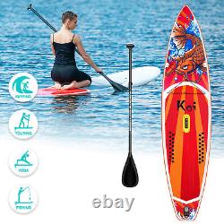 Planche de paddle gonflable de 11 pieds avec pagaie réglable et kit complet