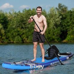 Planche de paddle gonflable de 11 pieds avec siège de kayak, kit complet en bleu