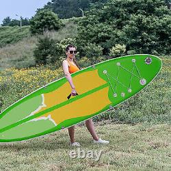 Planche de paddle gonflable de 305 cm avec pagaie ajustable, sac à dos de voyage