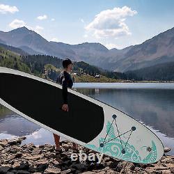 Planche de paddle gonflable de 335 cm avec pompe, pagaie, sac pour téléphone et laisse