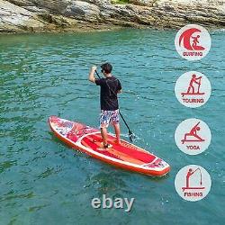 Planche de paddle gonflable de 350cm avec pagaie, pompe, sac à dos et leash