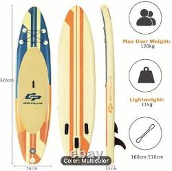 Planche de paddle gonflable debout 320cm avec pont antidérapant ajustable