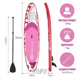 Planche de paddle gonflable légère de 325x76x15 cm pour tous les niveaux de compétence