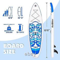 Planche de paddle gonflable ultra-légère de 320 cm avec pagaie, pompe, sac à dos