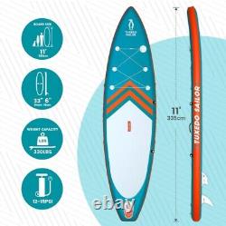 Planche de stand up paddle gonflable pour la pêche, le yoga et les enfants avec combinaison de marin