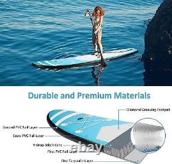 Planche de surf SUP gonflable de 10 pieds avec pagaie réglable et antidérapante - NEUVE