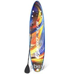 Planche de surf à pagaie gonflable avec pont antidérapant et portable.