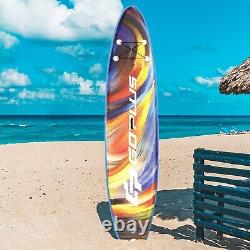 Planche de surf à pagaie gonflable avec pont antidérapant et portable.