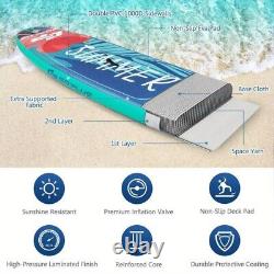 Planche de surf gonflable SUP Stand Up Paddle Board de 10,5 pieds avec pont antidérapant réglable