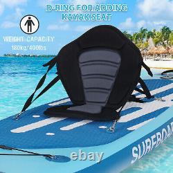 Planche de surf gonflable Stand Up Paddle Board SUP bleue de 11 pieds, kit complet avec siège de kayak