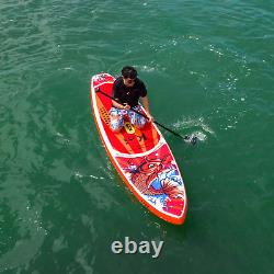 Planche de surf gonflable Stand up Paddle avec pagaie ajustable, pompe et sac de voyage