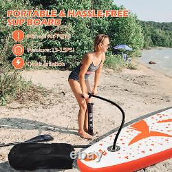 Planche de surf gonflable de 11 pieds avec support debout antidérapant et portable