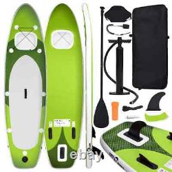 Set de planche à pagaie gonflable verte SUP vidaXL