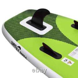 Set de planche à pagaie gonflable verte SUP vidaXL