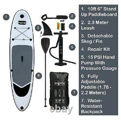 Sup Board Inflatable 3.2m Hiks Cuirassé Grey Stand Up Paddle Board Set