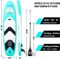 Traduisez ce titre en français : Planche de paddle gonflable CalmMax 10'6×32×6 avec ensemble SUP et antidérapant.