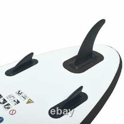Vidaxl Gonflable Stand Up Paddle Board Set Black And White Sporting Sup Board