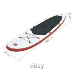 Vidaxl Stand Up Paddle Board Set Gonflable 390cm Red And White Sup Board Set